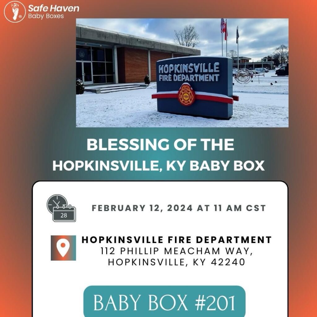 Blessing of the hopkinsville baby box.