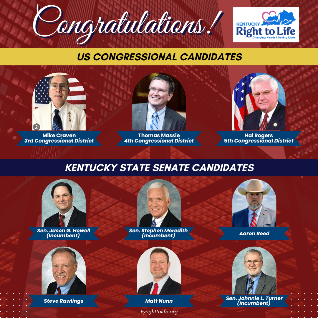 We congratulate our Right to Life Endorsed candidates and all of Tuesday night’s Primary election winners!