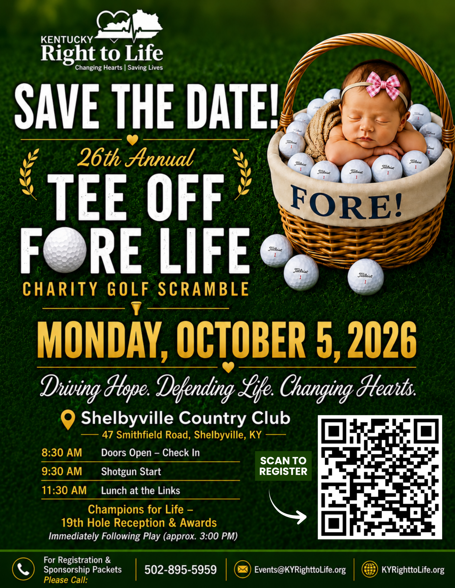 26th Annual Tee Off Fore Life Charity Golf Scramble!